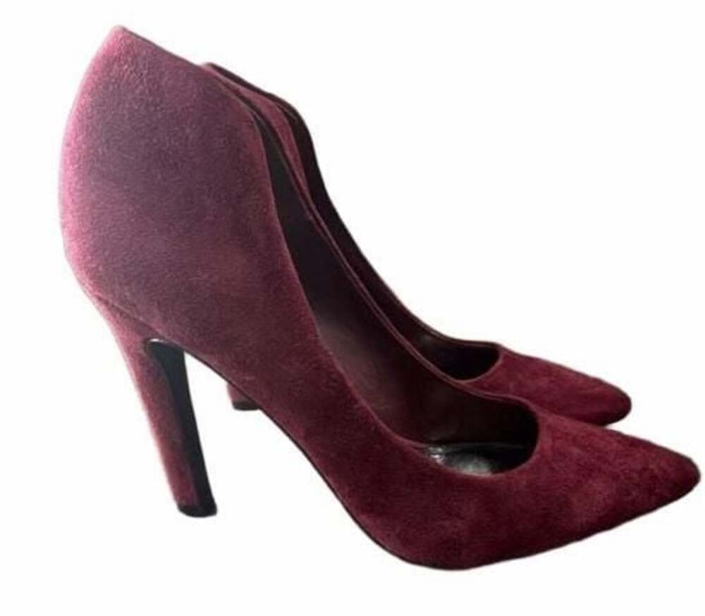 Steven by Steve Madden Adell Pumps Womens 6.5 Burgundy Suede Pointed Toe Heels